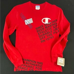 Vintage Champion Red Long Sleeve Shirt